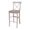 International Concepts X-Back Bar Height Stool, 30" Seat Height, Washed Gray Taupe S09-6133 - alternate 1